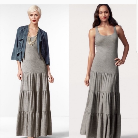 CAbi Dresses & Skirts - ❌SOLD❌ Cabi Gray Tiered Jersey Tank Dress Size XS